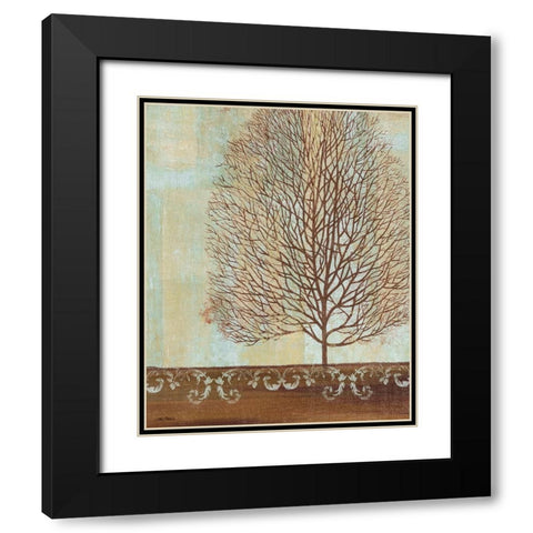 Seasons II Black Modern Wood Framed Art Print with Double Matting by Zaccheo, John