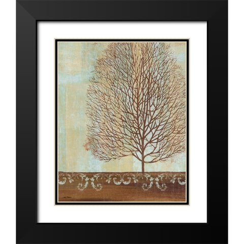 Seasons II Black Modern Wood Framed Art Print with Double Matting by Zaccheo, John