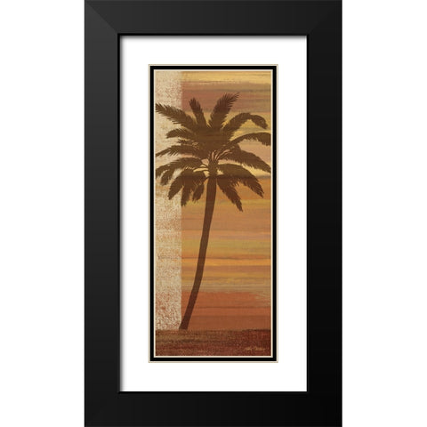 Tropical Sunset I Black Modern Wood Framed Art Print with Double Matting by Zaccheo, John