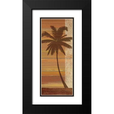 Tropical Sunset II Black Modern Wood Framed Art Print with Double Matting by Zaccheo, John