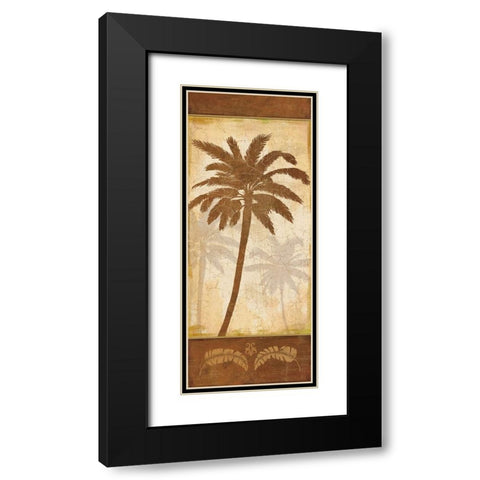 Elegant Palm II Black Modern Wood Framed Art Print with Double Matting by Zaccheo, John