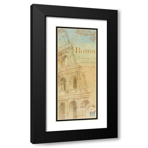 Travel Monuments IV Black Modern Wood Framed Art Print with Double Matting by Zaccheo, John