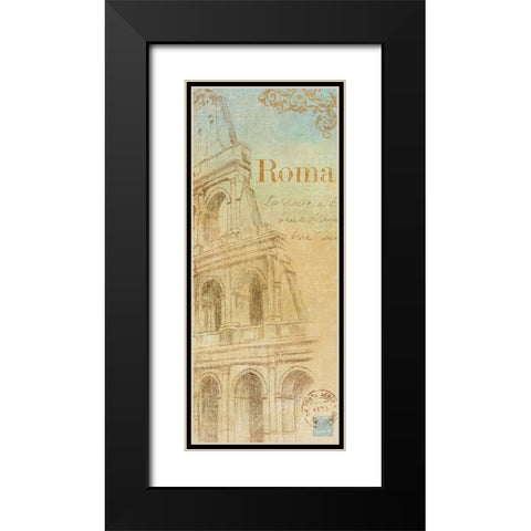 Travel Monuments IV Black Modern Wood Framed Art Print with Double Matting by Zaccheo, John