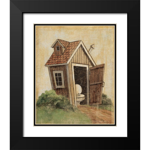Outhouse IV Black Modern Wood Framed Art Print with Double Matting by Zaccheo, John