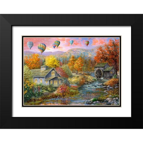 Autumn Creek Mill Black Modern Wood Framed Art Print with Double Matting by Boehme, Nicky