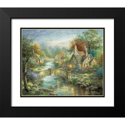 Stonehedge Bridge Black Modern Wood Framed Art Print with Double Matting by Boehme, Nicky