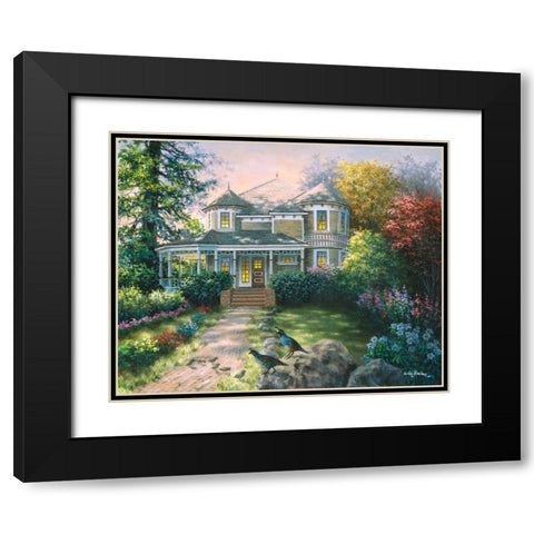 Victorian Interlude Black Modern Wood Framed Art Print with Double Matting by Boehme, Nicky