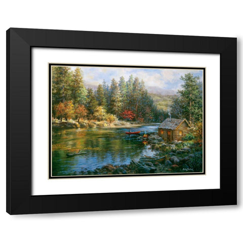 Campers Haven Black Modern Wood Framed Art Print with Double Matting by Boehme, Nicky