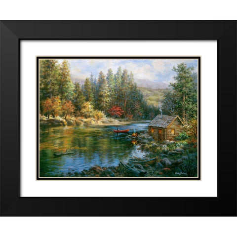 Campers Haven Black Modern Wood Framed Art Print with Double Matting by Boehme, Nicky