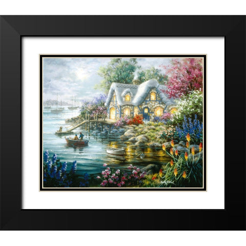 Cottage Cove Black Modern Wood Framed Art Print with Double Matting by Boehme, Nicky