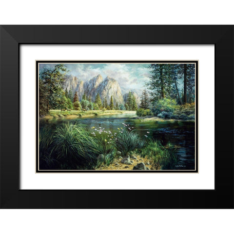 Springtime Abounds Black Modern Wood Framed Art Print with Double Matting by Boehme, Nicky