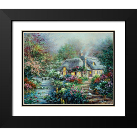Little River Cottage Black Modern Wood Framed Art Print with Double Matting by Boehme, Nicky