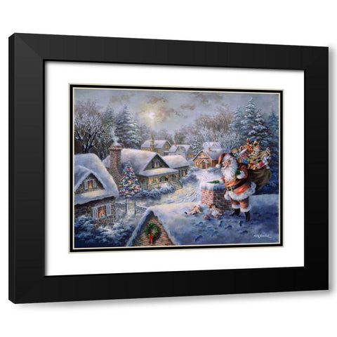 Bringing Joy And Happiness Black Modern Wood Framed Art Print with Double Matting by Boehme, Nicky