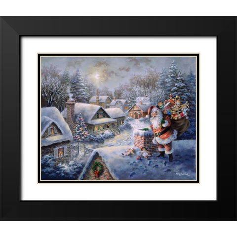 Bringing Joy And Happiness Black Modern Wood Framed Art Print with Double Matting by Boehme, Nicky