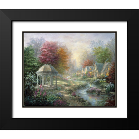 Gazebo Village Black Modern Wood Framed Art Print with Double Matting by Boehme, Nicky