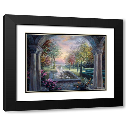 Soulful Mediterranean Tranquility Black Modern Wood Framed Art Print with Double Matting by Boehme, Nicky