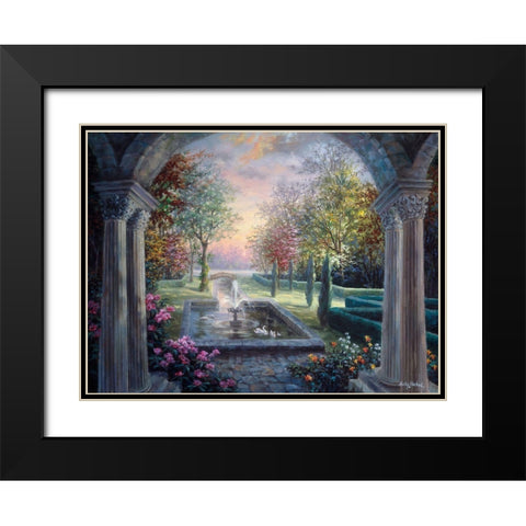 Soulful Mediterranean Tranquility Black Modern Wood Framed Art Print with Double Matting by Boehme, Nicky