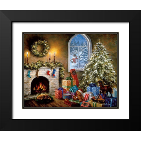 Not A Creature Was Stirring Black Modern Wood Framed Art Print with Double Matting by Boehme, Nicky