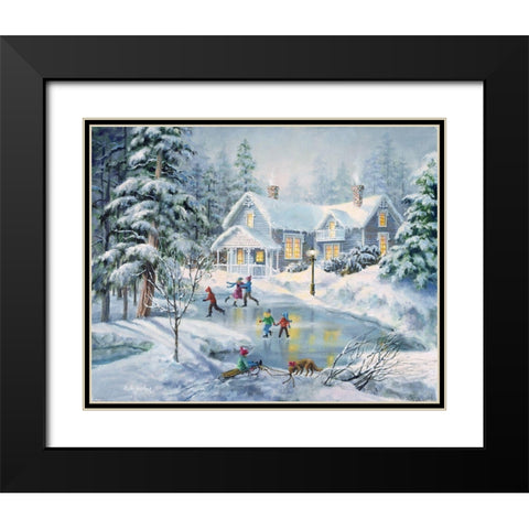 A Fine Winters Eve Black Modern Wood Framed Art Print with Double Matting by Boehme, Nicky