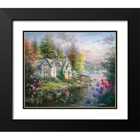 Bays Landing Black Modern Wood Framed Art Print with Double Matting by Boehme, Nicky