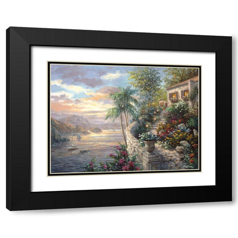 Tranquil Sea Black Modern Wood Framed Art Print with Double Matting by Boehme, Nicky