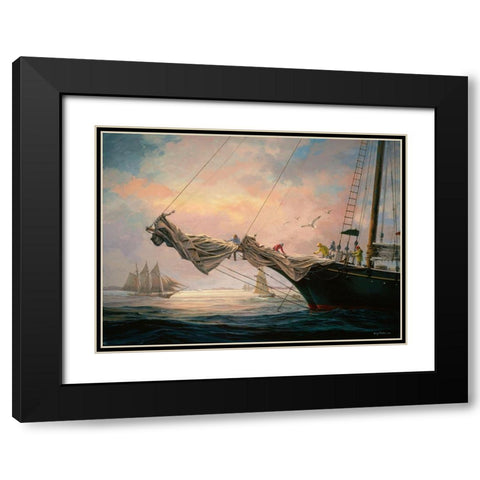 Star Of India Black Modern Wood Framed Art Print with Double Matting by Boehme, Nicky