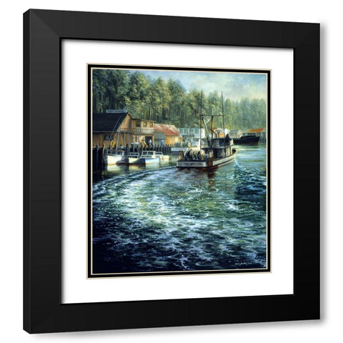 Dawn Patrol Black Modern Wood Framed Art Print with Double Matting by Boehme, Nicky