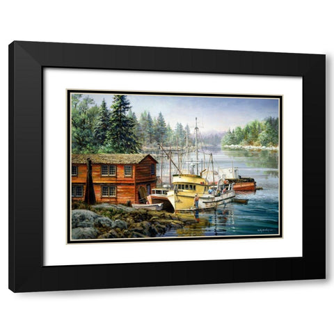Spruced And Spry Black Modern Wood Framed Art Print with Double Matting by Boehme, Nicky