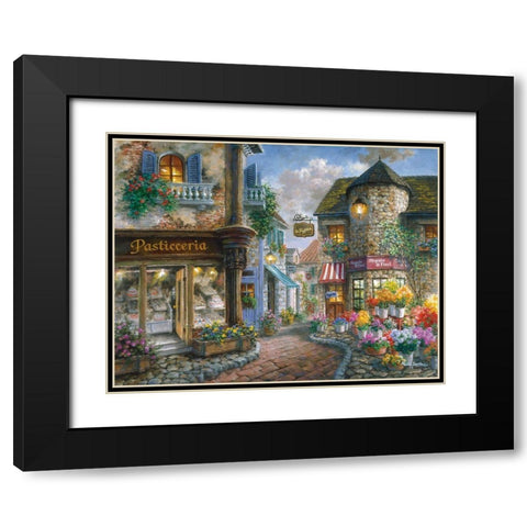 Bello Piazza Black Modern Wood Framed Art Print with Double Matting by Boehme, Nicky
