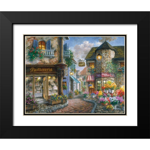 Bello Piazza Black Modern Wood Framed Art Print with Double Matting by Boehme, Nicky