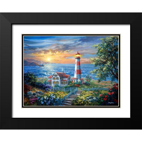 Enchantment Black Modern Wood Framed Art Print with Double Matting by Boehme, Nicky
