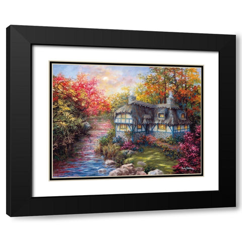 Theres No Place Like Home Black Modern Wood Framed Art Print with Double Matting by Boehme, Nicky