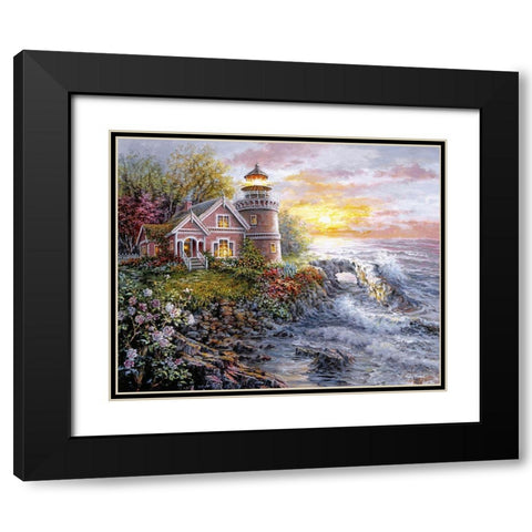 Seafarers Vigilant Sentry Black Modern Wood Framed Art Print with Double Matting by Boehme, Nicky