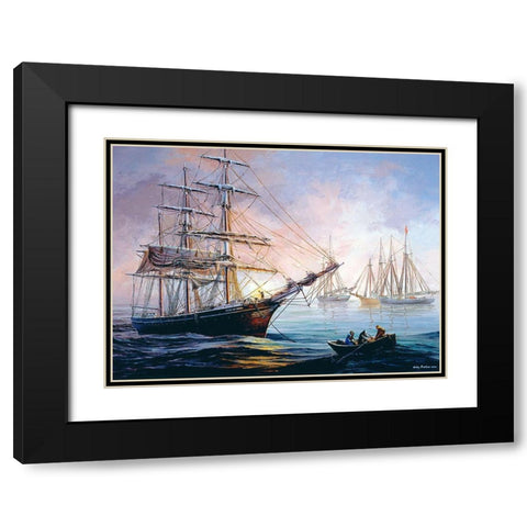 Nobility At Bay Black Modern Wood Framed Art Print with Double Matting by Boehme, Nicky