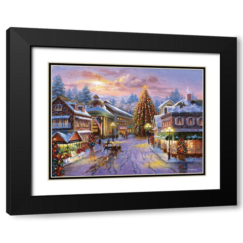 Christmas Eve Black Modern Wood Framed Art Print with Double Matting by Boehme, Nicky