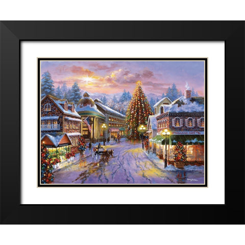 Christmas Eve Black Modern Wood Framed Art Print with Double Matting by Boehme, Nicky