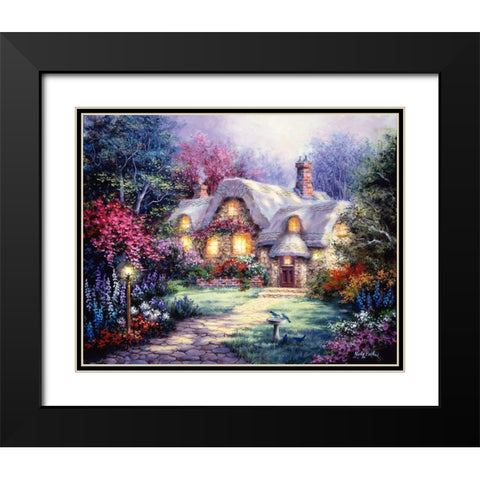 Garden Cottage Black Modern Wood Framed Art Print with Double Matting by Boehme, Nicky