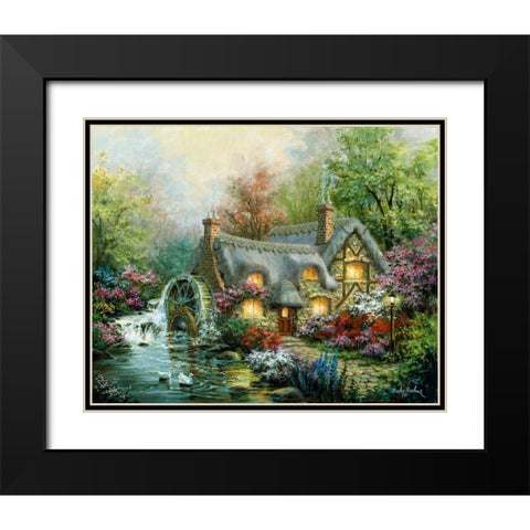 Country Retreat Black Modern Wood Framed Art Print with Double Matting by Boehme, Nicky