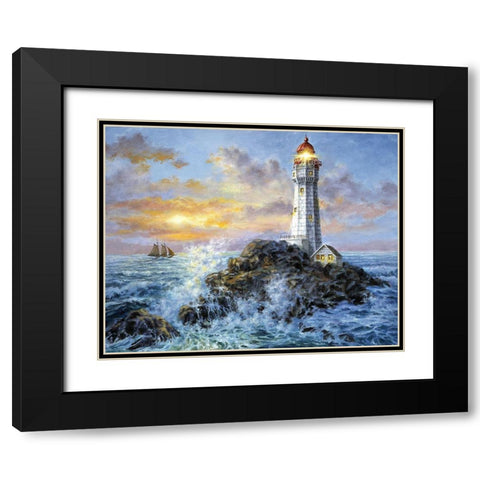 Guardian In Dangerâ€™s Realm Black Modern Wood Framed Art Print with Double Matting by Boehme, Nicky