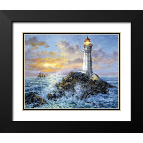 Guardian In Dangerâ€™s Realm Black Modern Wood Framed Art Print with Double Matting by Boehme, Nicky