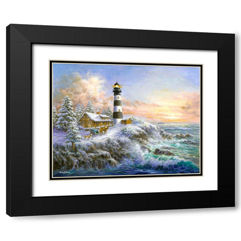 Winter Majesty Black Modern Wood Framed Art Print with Double Matting by Boehme, Nicky