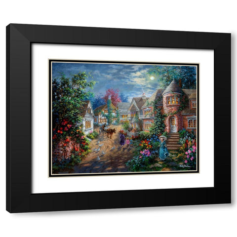 Moonlight Splendor Black Modern Wood Framed Art Print with Double Matting by Boehme, Nicky