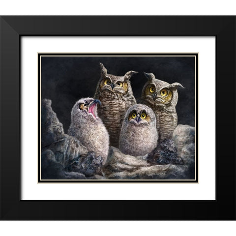 One In Every Family Black Modern Wood Framed Art Print with Double Matting by LaMontagne, Patrick