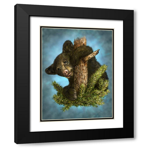 Baby Gruff Black Modern Wood Framed Art Print with Double Matting by LaMontagne, Patrick