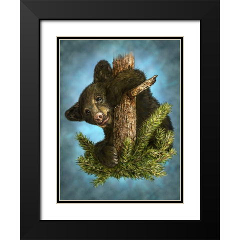 Baby Gruff Black Modern Wood Framed Art Print with Double Matting by LaMontagne, Patrick