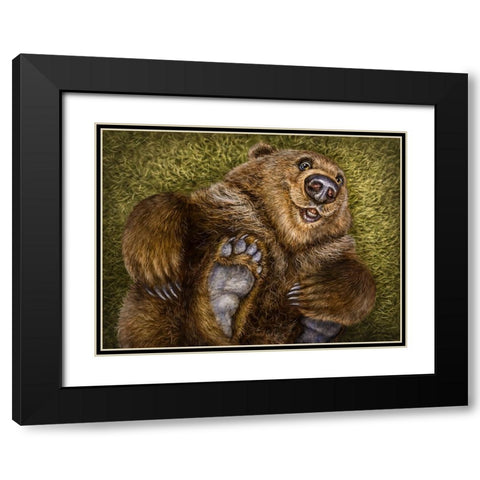 Happy Baby Black Modern Wood Framed Art Print with Double Matting by LaMontagne, Patrick