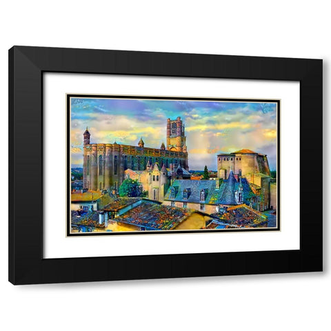 Albi France Cathedral Basilica of Saint Cecilia Black Modern Wood Framed Art Print with Double Matting by Gavidia, Pedro