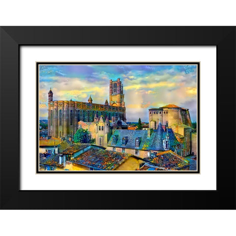 Albi France Cathedral Basilica of Saint Cecilia Black Modern Wood Framed Art Print with Double Matting by Gavidia, Pedro