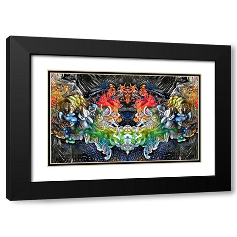 Amaravati Gate Black Modern Wood Framed Art Print with Double Matting by Gavidia, Pedro