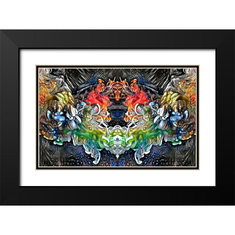 Amaravati Gate Black Modern Wood Framed Art Print with Double Matting by Gavidia, Pedro